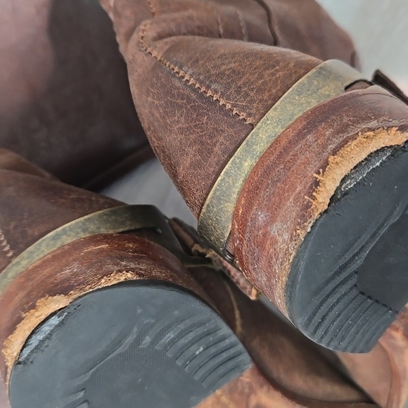 UGG Australia 3184 Women Brown Tall Boots Leather Riding Shoes Sz 7 - Picture 12 of 14